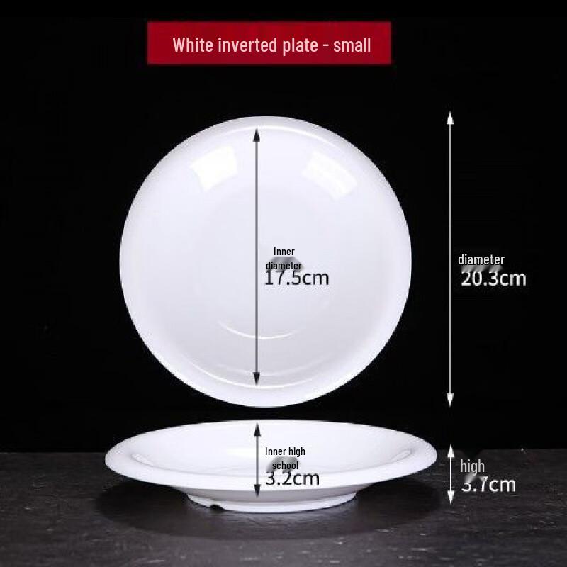 Jijun Melamine Deep Round Dinner Plates (10-Pack)