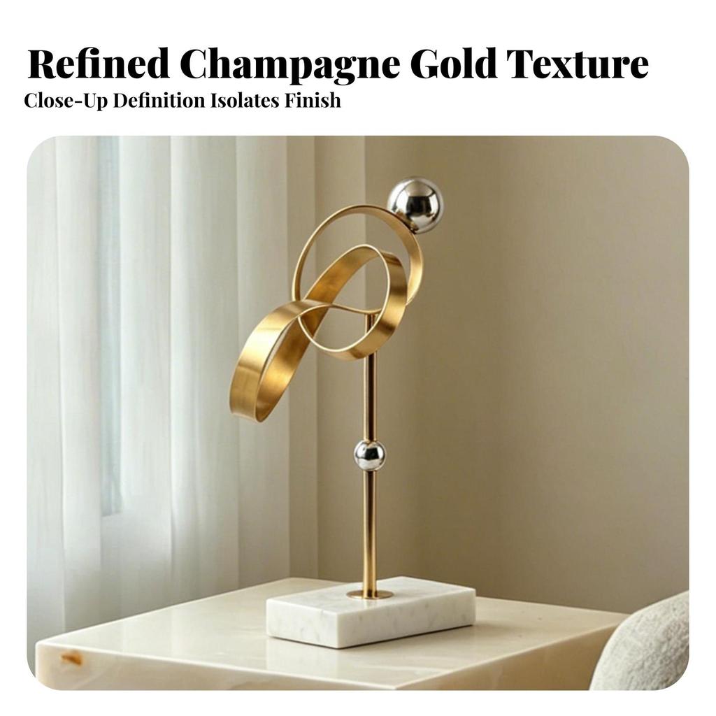 Geometric Sculpture Detailed Tabletop Decor Sturdy for Living Room, Hotel Lobby