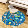 1pc Animal Alphabet Circle Round Carpet, Made of Polyester,Office Chairs, Living Rooms, Or Bedrooms, a Cool Rug for The Living Room.ydt26100
