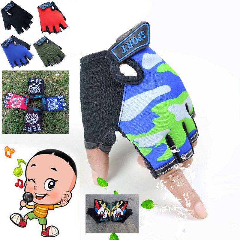 Children's Half-finger Gloves Riding High Elastic Outdoor Sun Protection Exercise