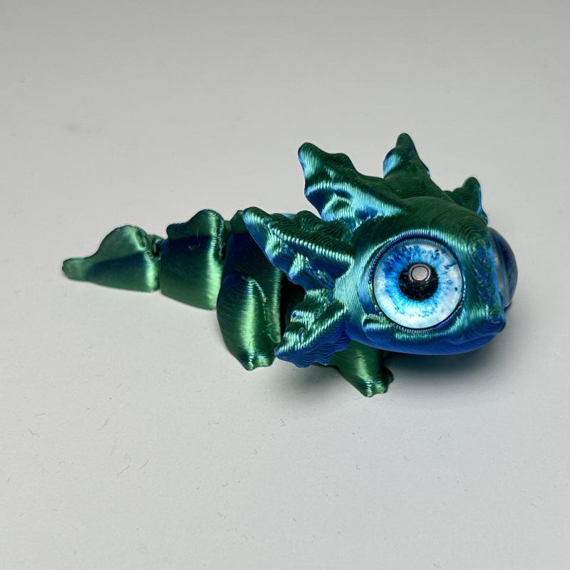 3D Printed Movable Salamander Toy with Jointed Hinges - Mini Simulation Baby Salamander Eyes - Popular Gift Item