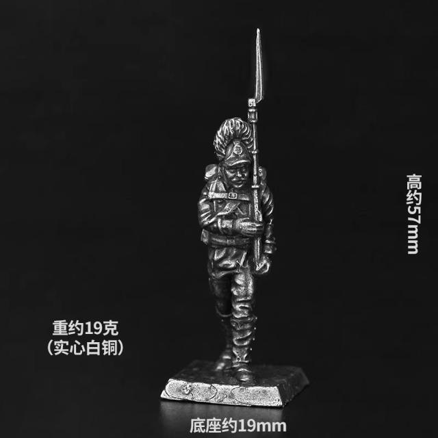 Miniature Napoleonic Wars Soldiers Figures Set Metal Flat Army Men Collection for Home Office Desk Decoration Game Chess Pieces