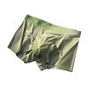 Men Boxer Underwear Elastic Mid-Waist Design Patchwork Color U-Convex Shorts Briefs Smooth Texture Panties