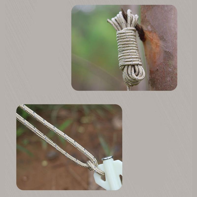 Reflective Paracord Rope Highly Strength Tent Lanyard Strap Outdoor Camping Canopy Rope Guyline Hiking Equipment