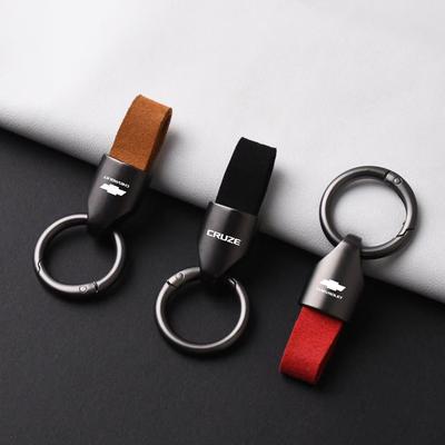 Metal/Leather Car Logo Key Chain Keyring Auto Interiors Accessories For Cruze Corsa Aveo Orlando Tahoe Captiva Nubira
