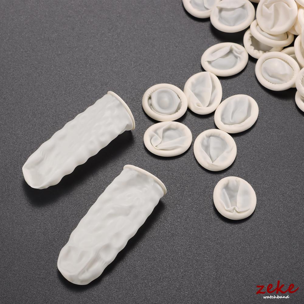 100Pcs Disposable Fingertips Protector Gloves Natural Rubber Non-slip Anti-static Latex Finger Cots Elasticated Finger Cuff Tool