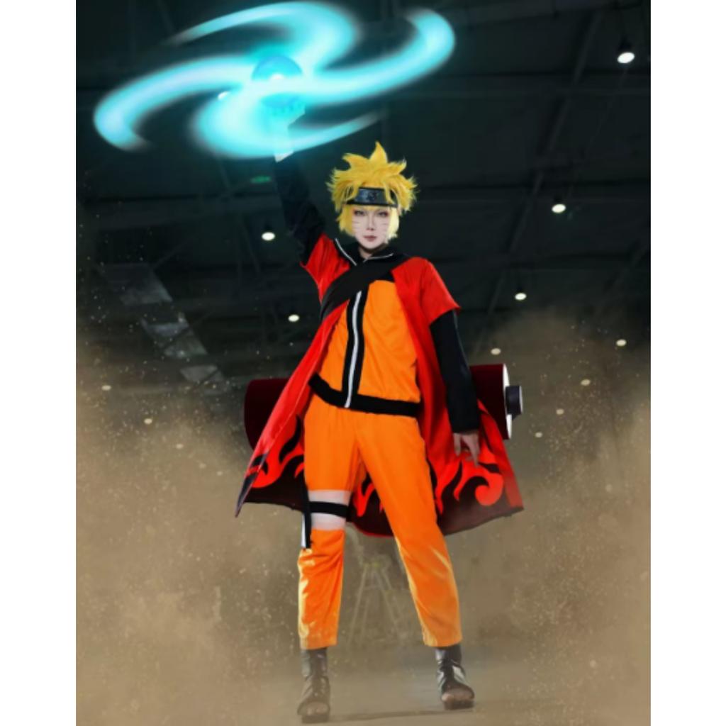 Uzumaki Akatsuki Cosplay Boys Girls Uzumaki Jacket Pants Headband Wig Props Child Uniform Kunai Halloween Costume