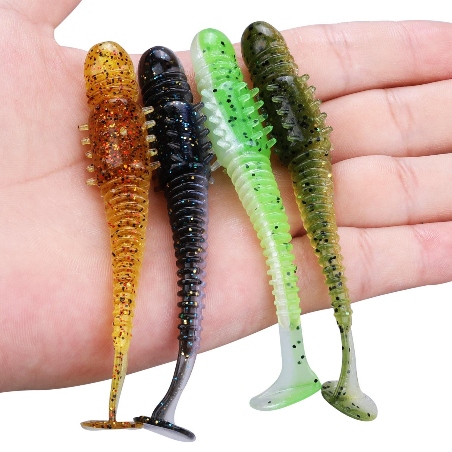 Acquista Verme artificiale con esca morbida 3 colori Accessori per attrezzi da pesca con esca