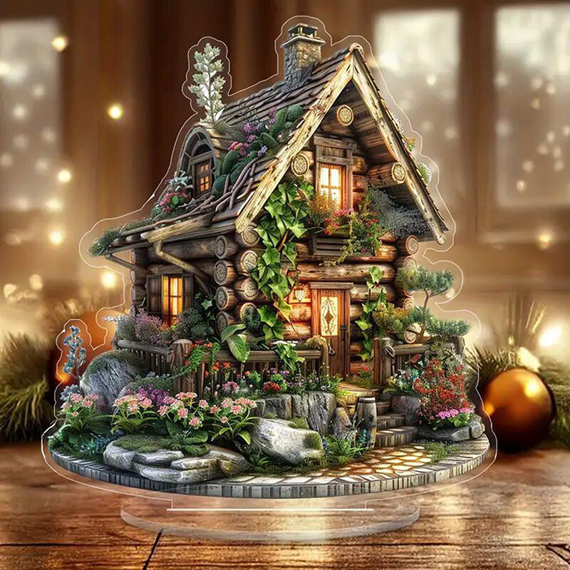 2D Platt Jul Merry Karusell Julscen Festivaldekor Sovrum Kontor Skrivbordsprydnader Hemdekoration Julklappar