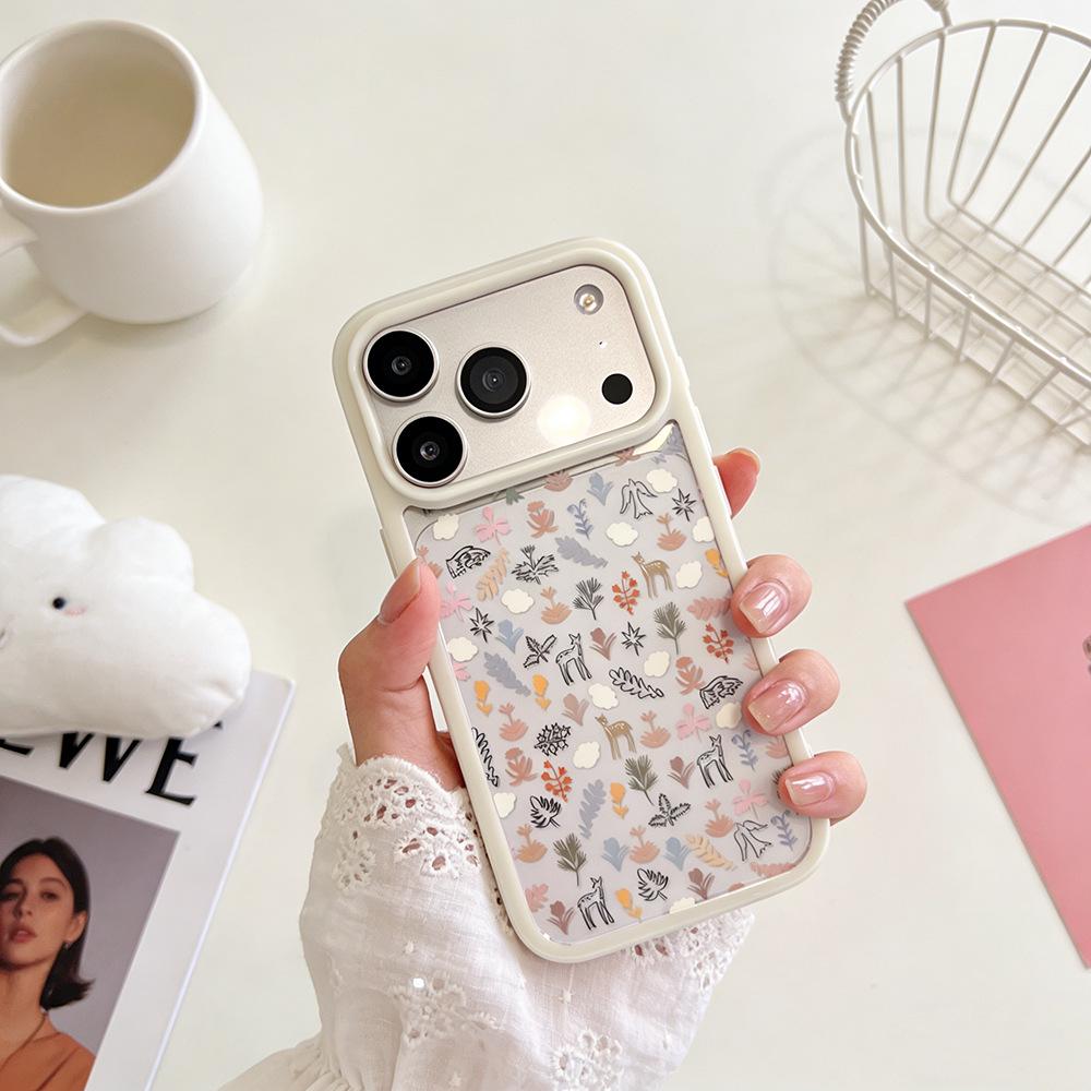 

Transparent Spring Deer Case for Apple iPhone 16/17 Pro Max - Drop-proof, Compatible with iPhone 15/14 Apple 17