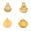Teamer 3pcs/Lot Shell Charms For Jewelry Gold Color Stainless Steel Pendant For Necklace Earrings DIY Making Fashion Accessories