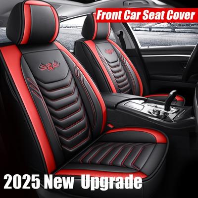 New Luxury Universal PU Leather Front Seat Cover Durable&Breathable Cushion Mat Waterproof Protect Cushion Auto Seat Cover 1PC