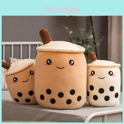 Adorable Bubble Tea Boba Cup Plush Pillow Cushion For Cozy Softness In 4 Sizes