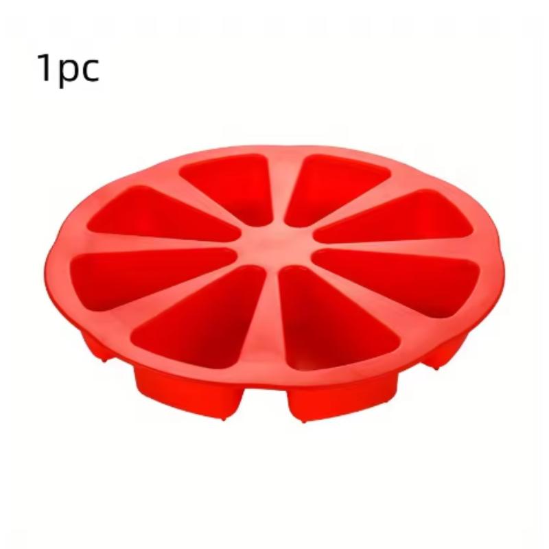 

1 шт. Силиконовый набор форм для торта в виде треугольника - Подходит для 8-ячеечных форм для выпечки с антипригарным покрытием для брауни, блинов, кексов и т. д. красный
