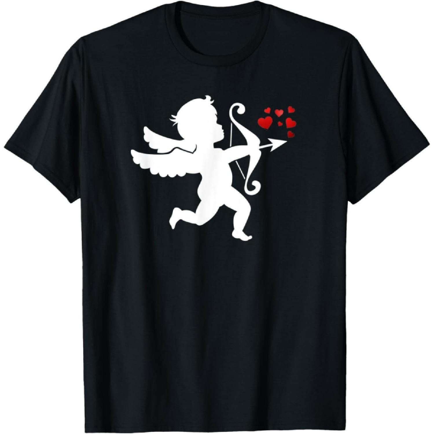 Cherub Cupid With Arrow Valentine Day Pajamas Top Women Girl T-Shirt S