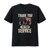 Womens T Shirt Thank You for Your Service Patriotic Veterans Day Black 2XL Vintage Washed Top For Everyday Wear Comfortable