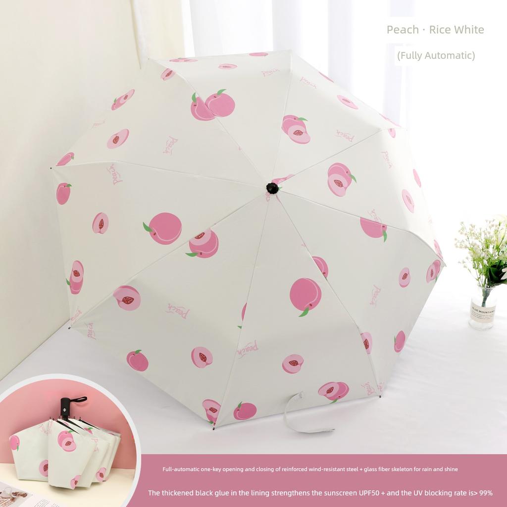 Female Student Print Foldable Dual-Purpose Sun-Proof Umbrella