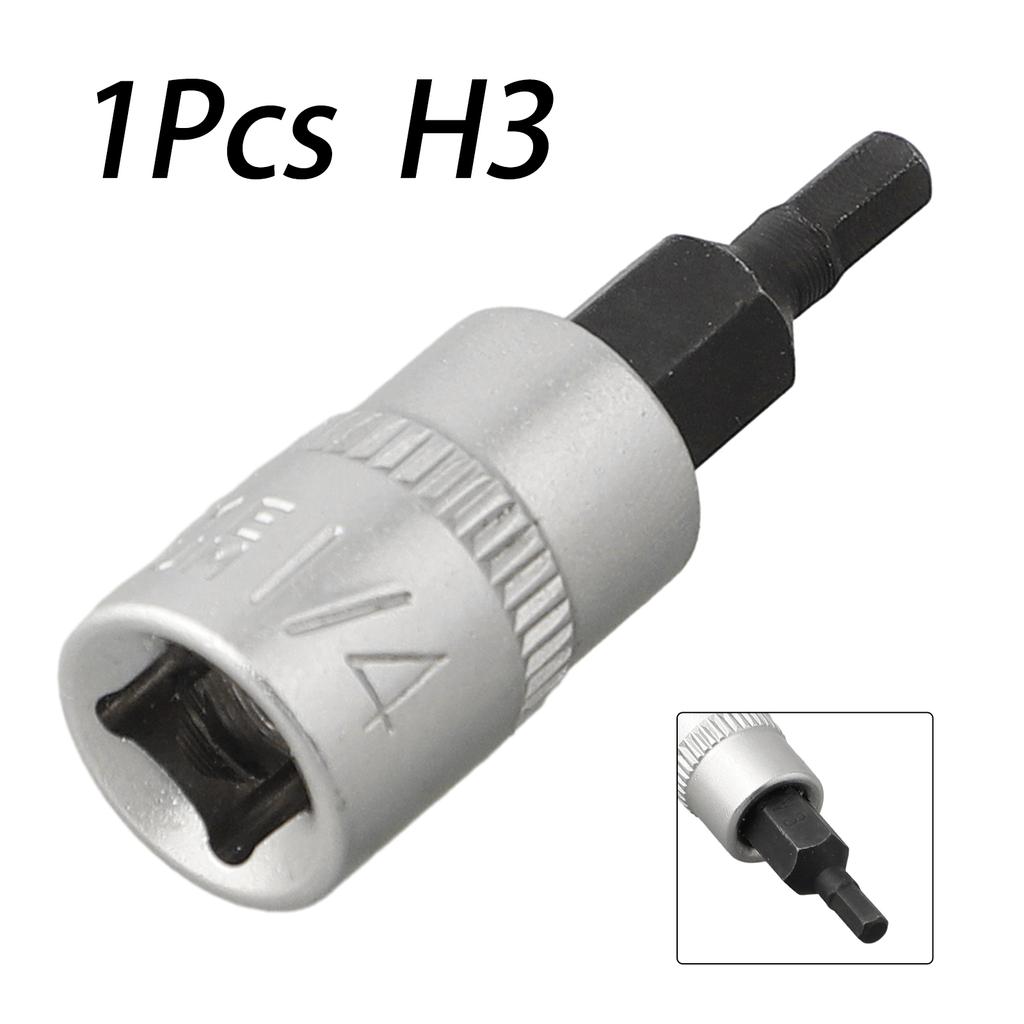 1 st Sexkantsskruvmejselbits 1/4 tum Drivuttag Spärrnyckeladapter Handverktyg Handverktyg H3 H4 H5 H6 H7 H8