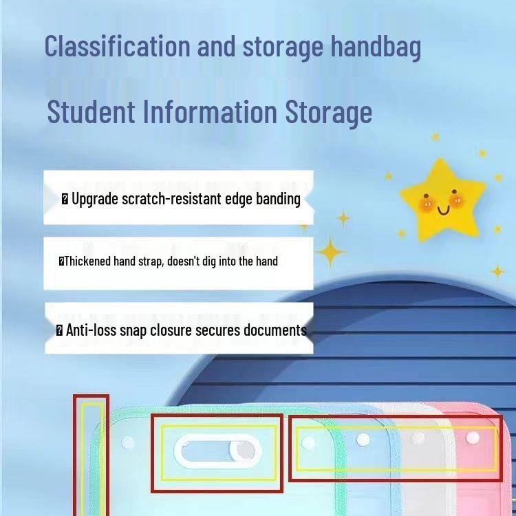Multi-layer Student Test Paper Storage Accordion Bag - Durable Handheld Folder for Junior High Students