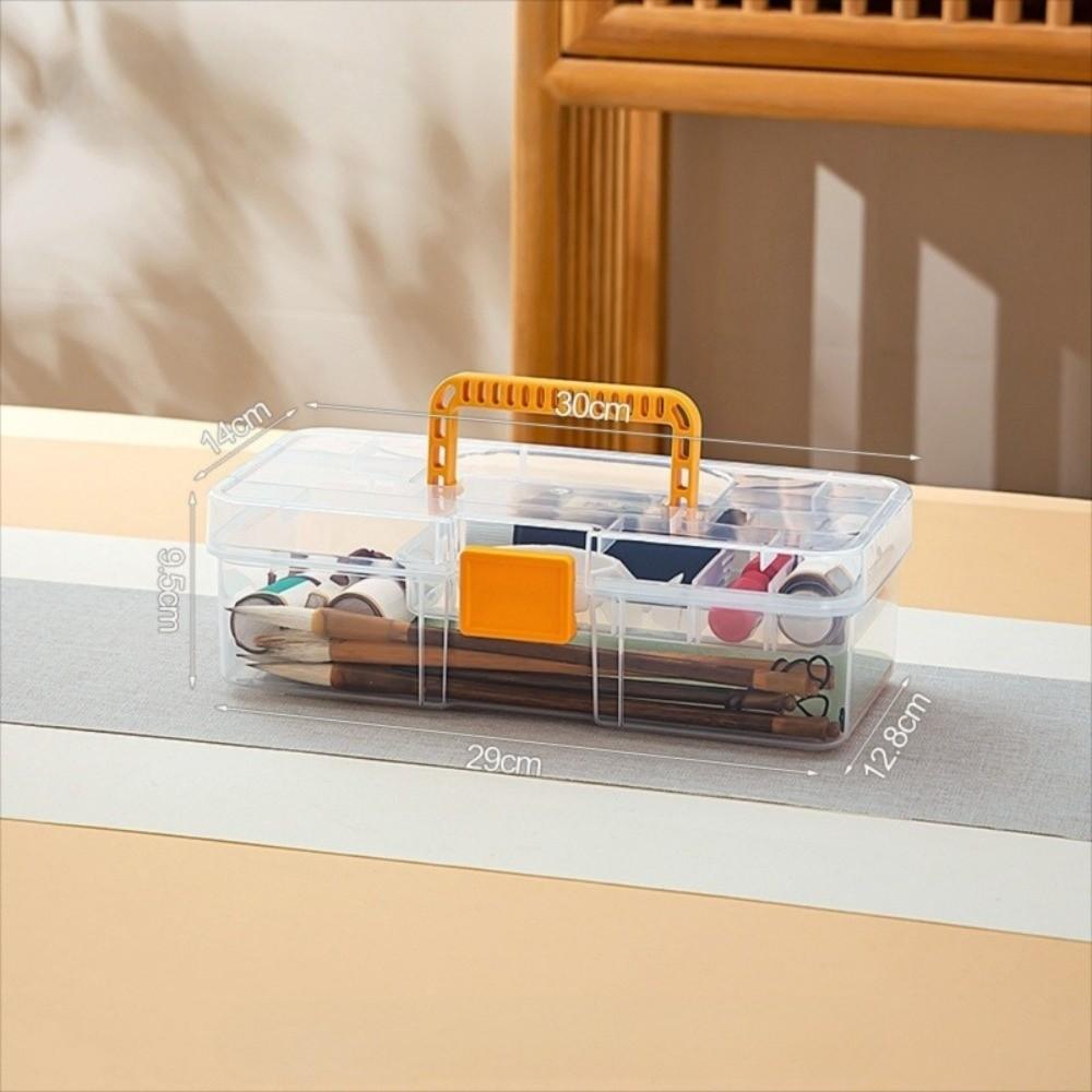 Portable Plastic Hardware Tool Box Transparent Tool Organizer Tool Storage Box with Dividers Toolbox Parts Box