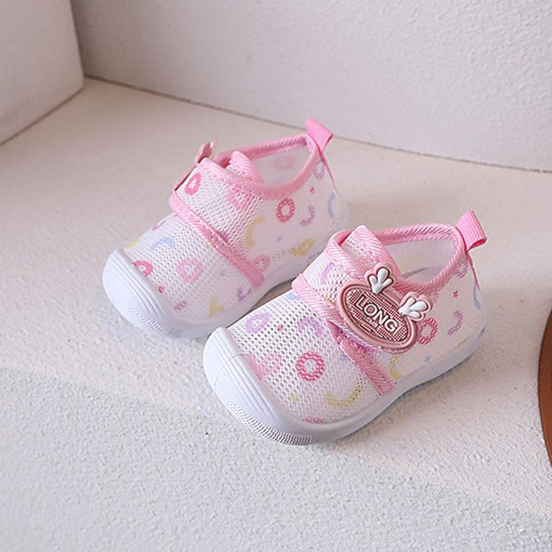 Baby Toddler Mesh Shoes With Sound For Summer Active Play Kids Unisex Soft Sole Sneakers