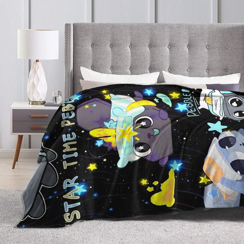 Super Soft Dandys World Pebble Throw Blanket Premium Fleece Flannel Lightweight Bed Blanket Fuzzy Plush Bedspread All Season Use