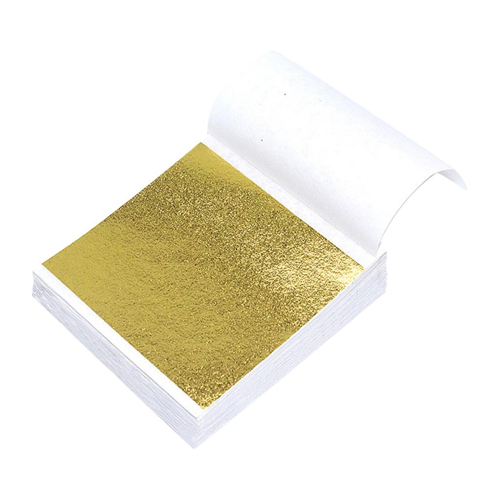 200 Sheets Imitation Gold  Foil Paper Leaf Gilding DIY Art Craft Paper Birthday Party Wedding Cake Dessert Decorations