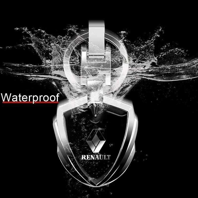 2026 Hete Interieurstickers 3D Metaallegering Autosleutelhanger Wolkenpatroon Schild Sleutelhangers Voor Renault DACIA Fluence Sce