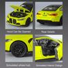 1:32 Scale M4 Cars Miniature Models Alloy Diecast Toys with Light Sound Pull Back Vehicles 4 Doors Opened Car Kids Xmas Gifts