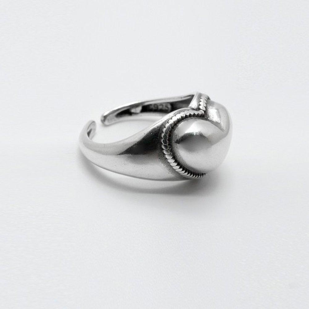 Volume Heart 925 Silver Ring Rs068
