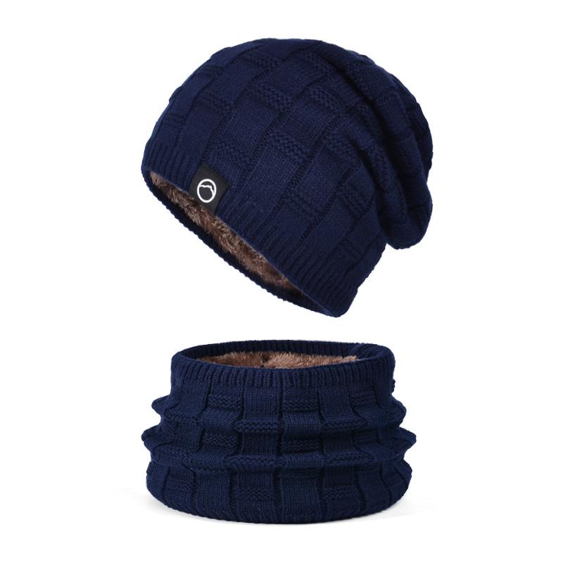 

Зимняя уличная ветрозащитная шапка-пуловер с защитой ушей, флисовая теплая шапка-шарф, мужская и женская вязаная шерстяная шапка