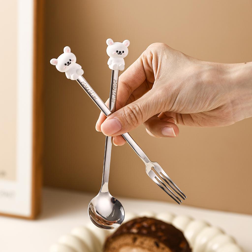 Portable Children Spoon Fork Set With Storage Case 316 Stainless Steel Tableware Set Outdoor Kid Student Cutlery Set