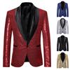 Men Stylish Solid Suit  Business Wedding Party Outwear Jacket Tops Blouse