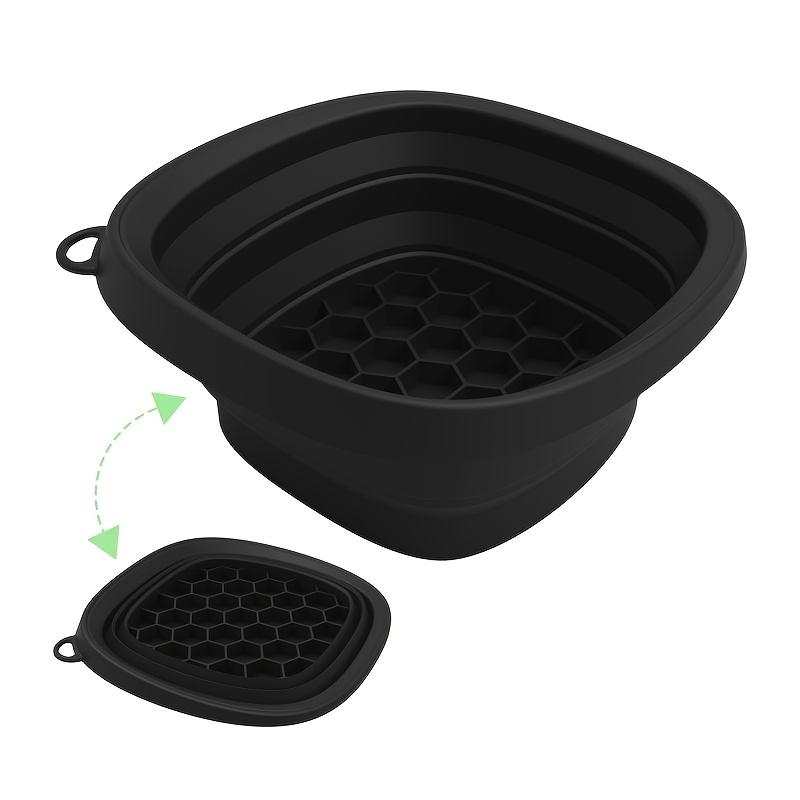 Square Ice Face Basin with Detachable Ice Compartments - Foldable, Ergonomic 30° Design for Portable Skincare at Home