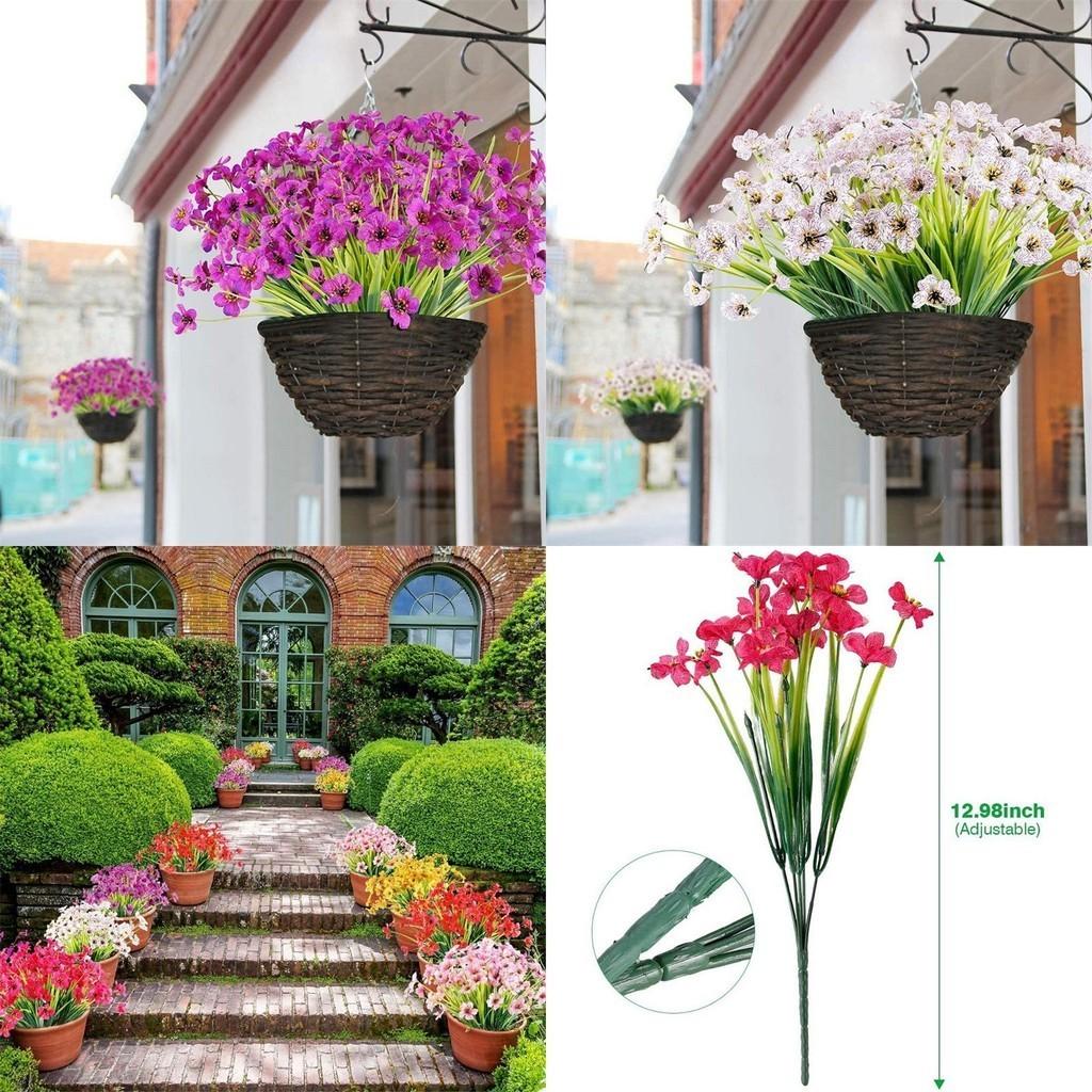 Helle und üppige künstliche Pflaumenblüten Perfekte UV-beständige Außendekoration