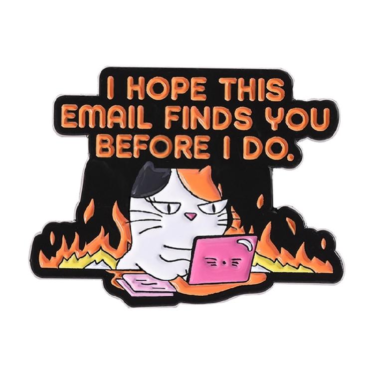 

Funny Angry Office Puss Enamel Pin Cartoon Animal Jewelry For Bag Decoration Permanent Mixture Brooch With Humor Plan 1