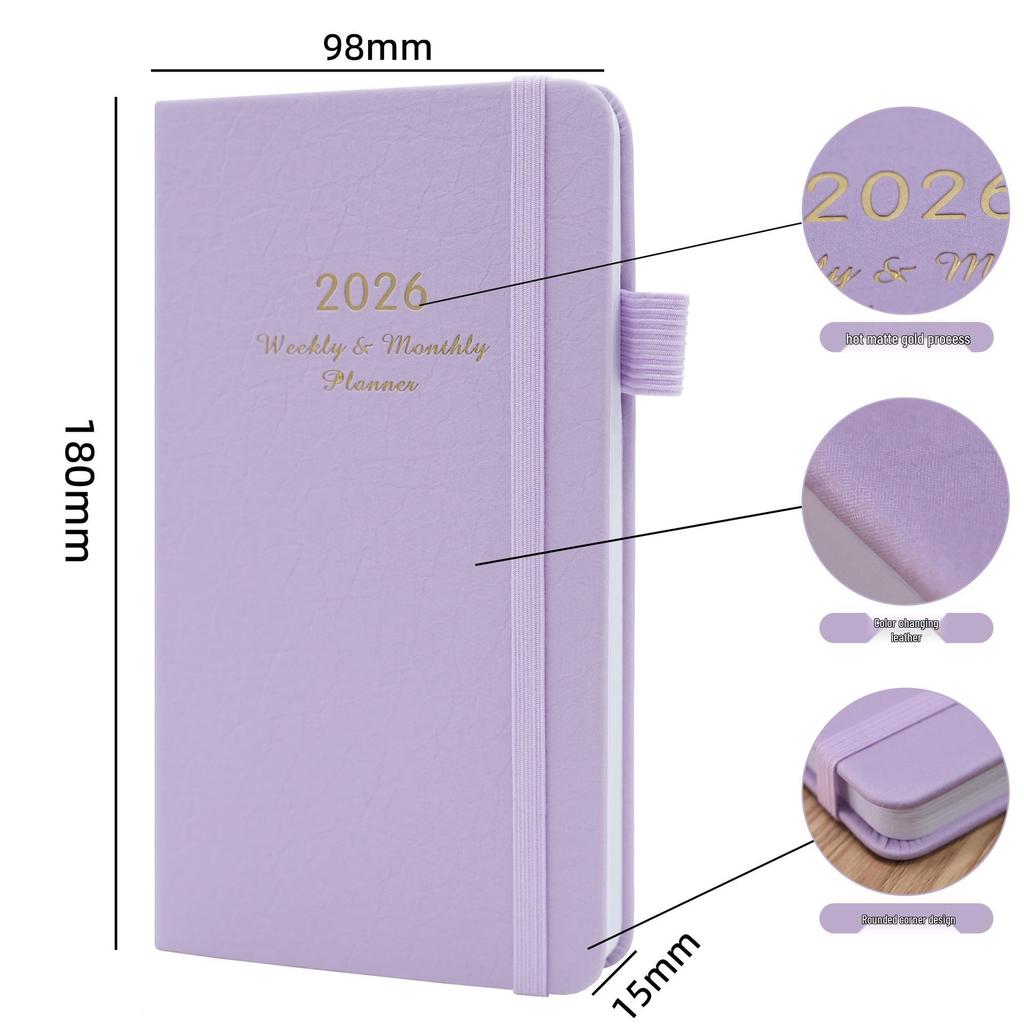 2026 Portable Weekly Planner: English Schedule & Efficiency Diary