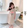 Coral Fleece Cartoon Bath Towel Set: Thick, Absorbent, Embroidered for Children and Mothers