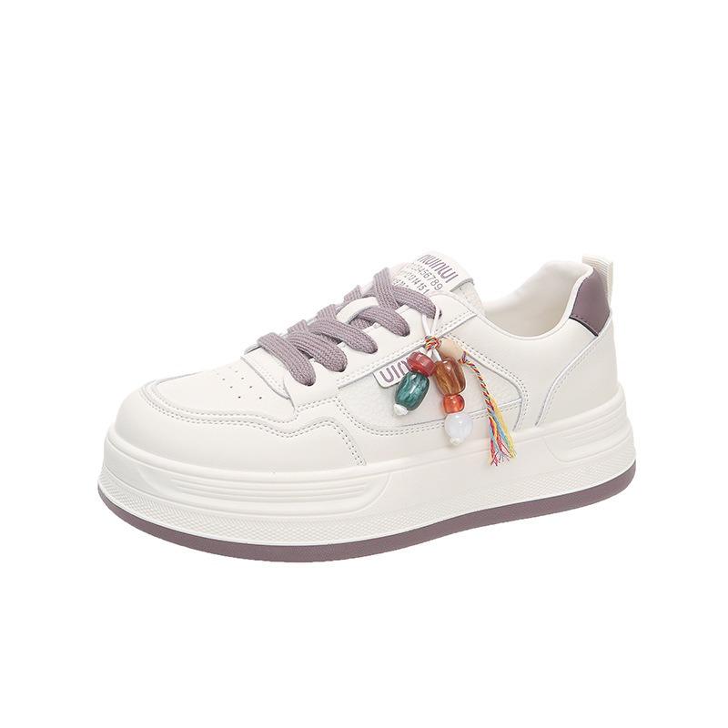 First layer cowhide little white shoes women's shoes thick baseplate shoes autumn new versatile student shoes casual sports shoes