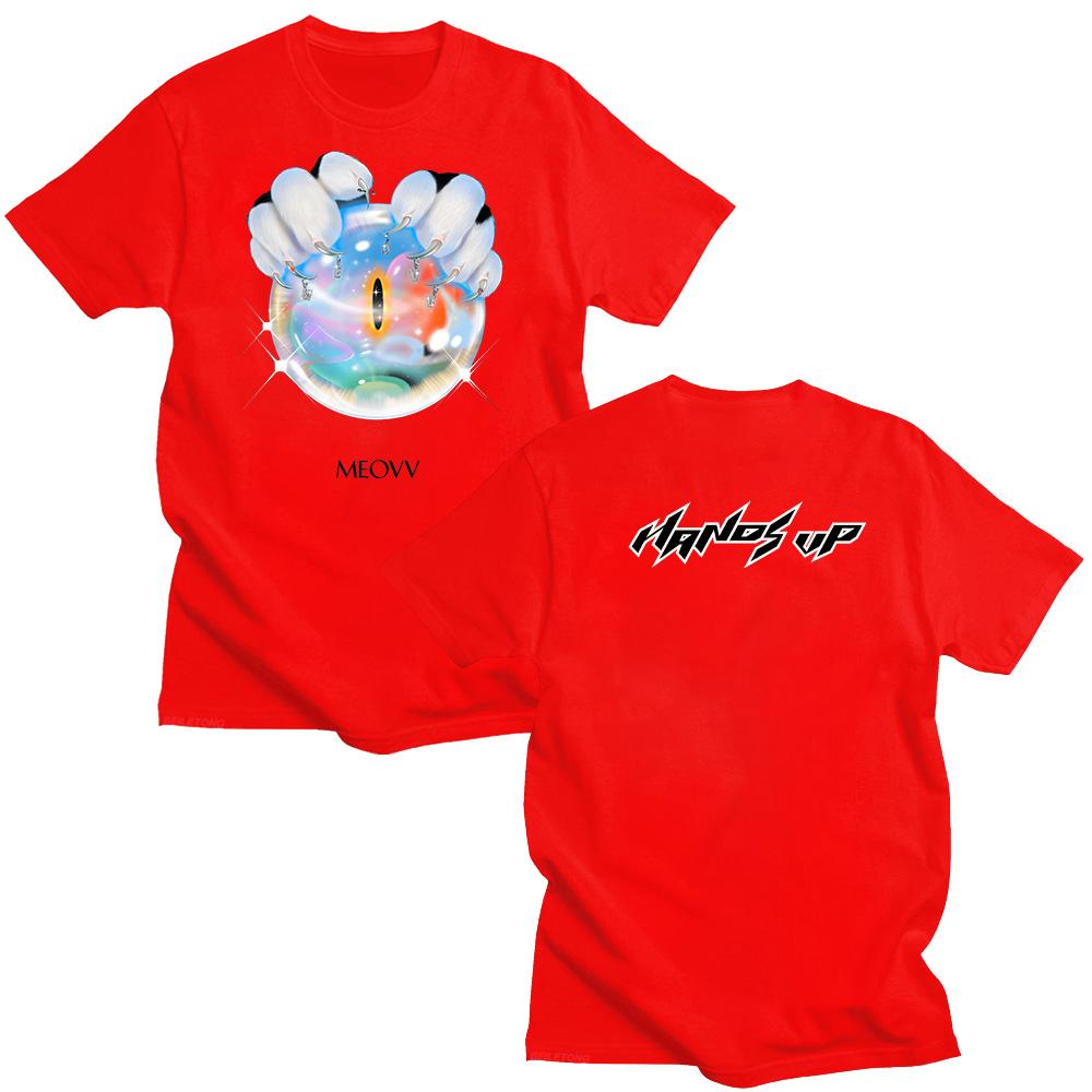 MEOVV Hands Up T Shirts 2025 Fashion Unisex Cotton Short Sleeve Summer Men Women Graphic Tees Kpop T-shirts Streetwear