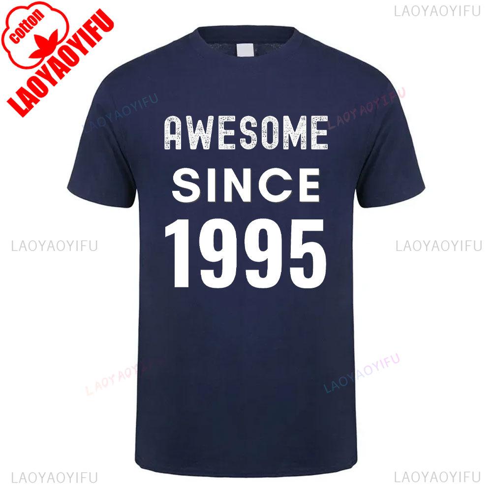 1995 Vintage Style Cotton T Shirt Breathable Retro 90s Short Sleeve New Unisex Round Neck Summer Casual Simple Tee Launched