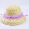 Rounded Toddler Beach Hat Large Brim Sunshade Straw Cap Sunscreen Hat Children Straw Hat  Outdoor