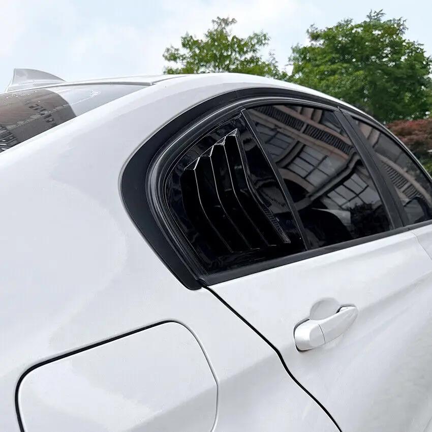 For BMW 3 Series Sedan F30 318i 320i 325i 2013-2019 Car Rear Louver Window Side Shutter Cover Trim Sticker Vent Scoop ABS Carbon