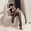 Sex underwear lace striped garter net socks black silk sexy free waist fishnet stockings non-slip thin legs women
