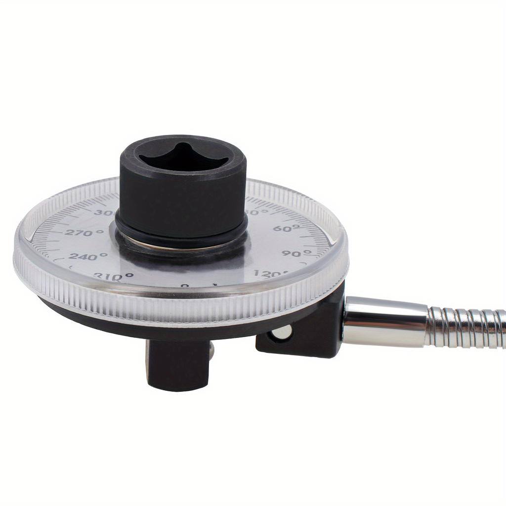1/2 Inch Drive Torque Angle Gauge Wrench 360 Degree Rotation Torsion Measurer Hand Tool Stainless Steel Automotive Meter Tool