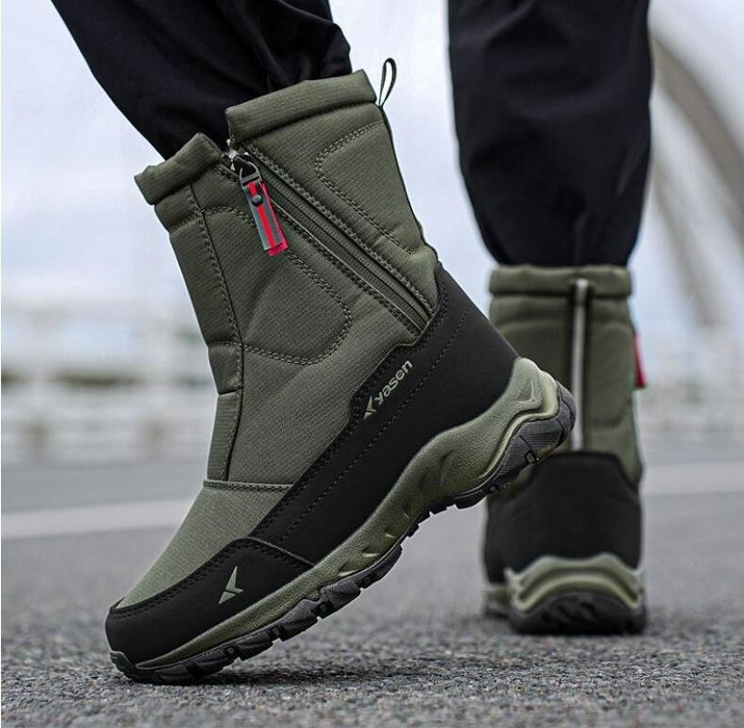 

Теплые зимние плюшевые зимние ботинки, мужские и женские уличные зимние ботинки, непромокаемая хлопковая обувь, износостойкие и нескользящие ботильоны 46