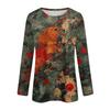 Women Long Sleeve Casual Pullover Sweatshirt Halloween Printed Crew Neck Top Lightweight Comfortable Fit for Everyday Wear