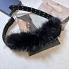 New Retro Punk Y2K Fluffy Faux Fur Waist Belt Women Fashion Accessories Pu Leather Waistband Gothic Style
