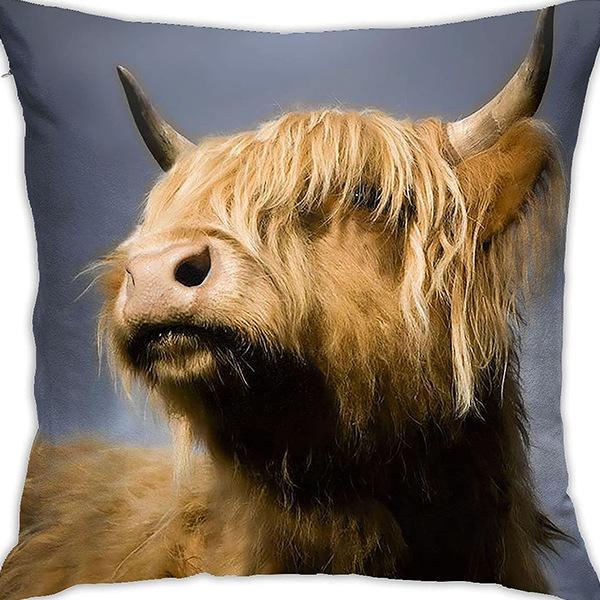 Creative Cartoon Cute Animal Print Linen Pillow Case Home Sofa Car Decoration Pillow