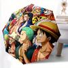 One Piece Crew Automatischer Faltregenschirm, Selbstöffnend/Schließend, Robuster Winddichter Reise-Regenschirm für Outdoor-Abenteuer a0826030
